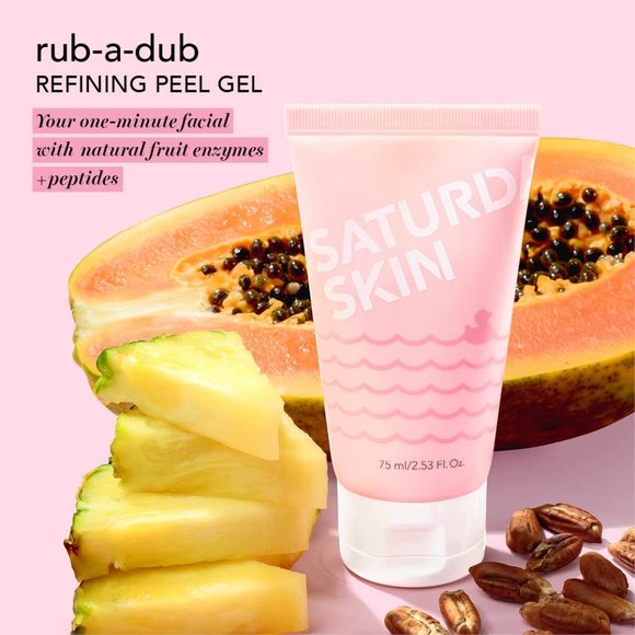 Saturday Skin Rub-A-Dub Refining Peel Gel Facial Cleansing Gel 2.53 fl oz - Picture 2 of 5